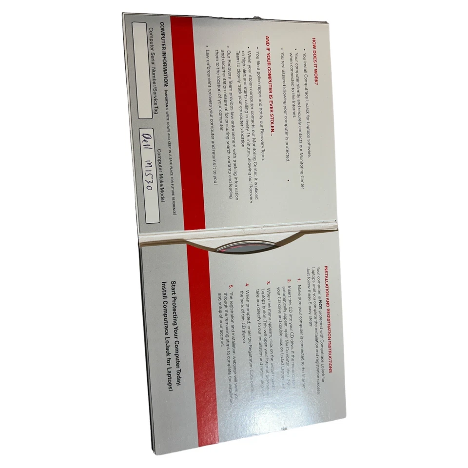 Lojack For Laptops, Stolen Computer Recovery Service( Computrace) Windows XP CD - Image 2 of 3