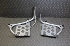 NEW Silver Heel Guards footrest stand Yamaha Banshee left + right nerf bars