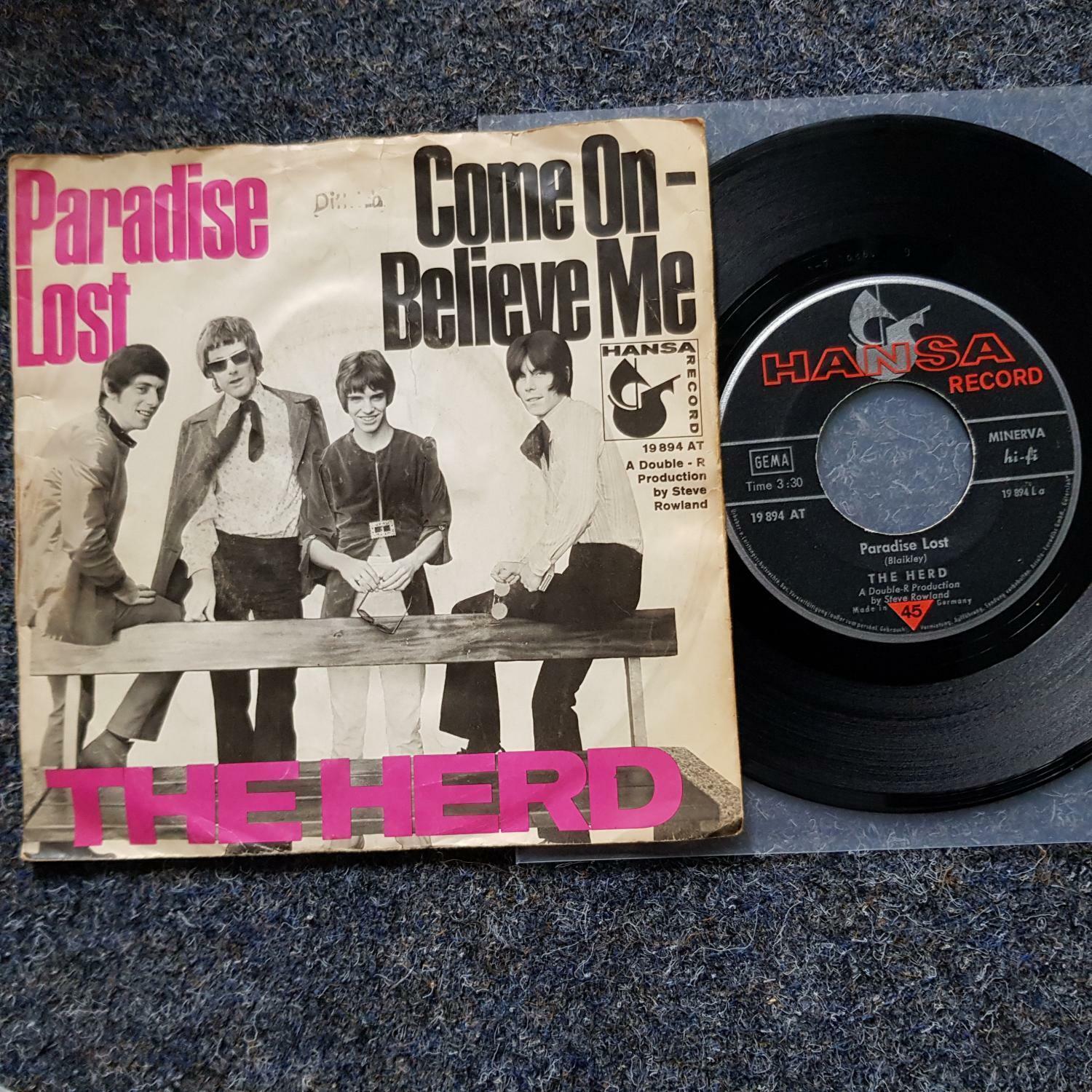 7"" Single Vinyl The Herd - Paradise lost GERMANY