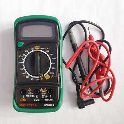 MasTech Digital Multimeter MAS830B 600V AC/DC 10A DC 