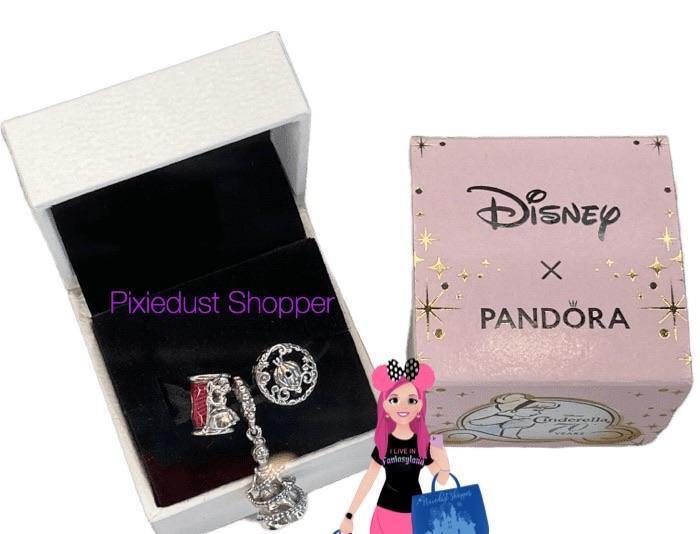 Disney Cinderella 70th Anniversary 3 Charm Pandora Set