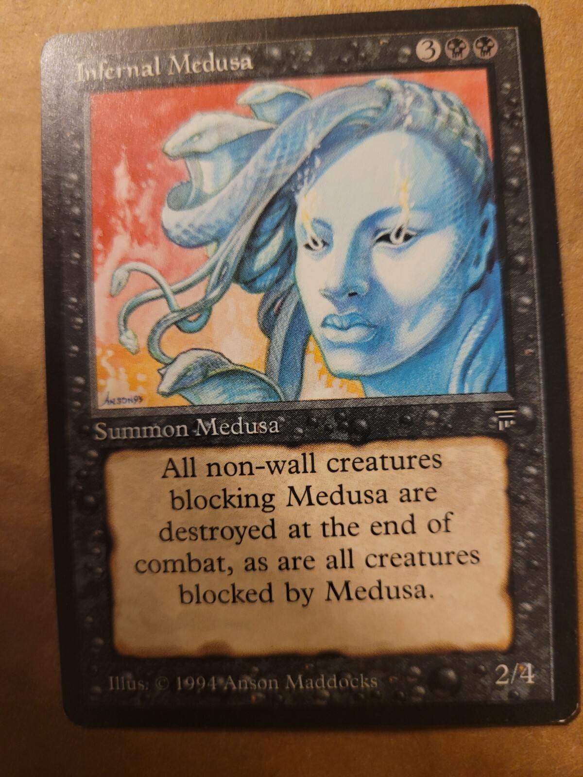 Infernal Medusa English MTG Legends Magic the Gathering 1994 Anson Maddocks LP