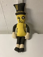 Vintage Mr. Peanut 18” Rag Stuffed Plush Doll Planters Good Shape