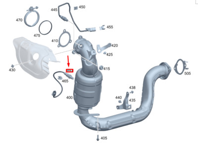 Mercedes-Benz GLA H247 AMG Downstream Lambda Sensor A0005422012 NEU Original