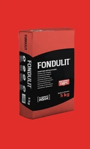 IMERYS FONDULIT® gebrauchsfertiger feuerfester Mörtel Fondulit 5kg-Beutel