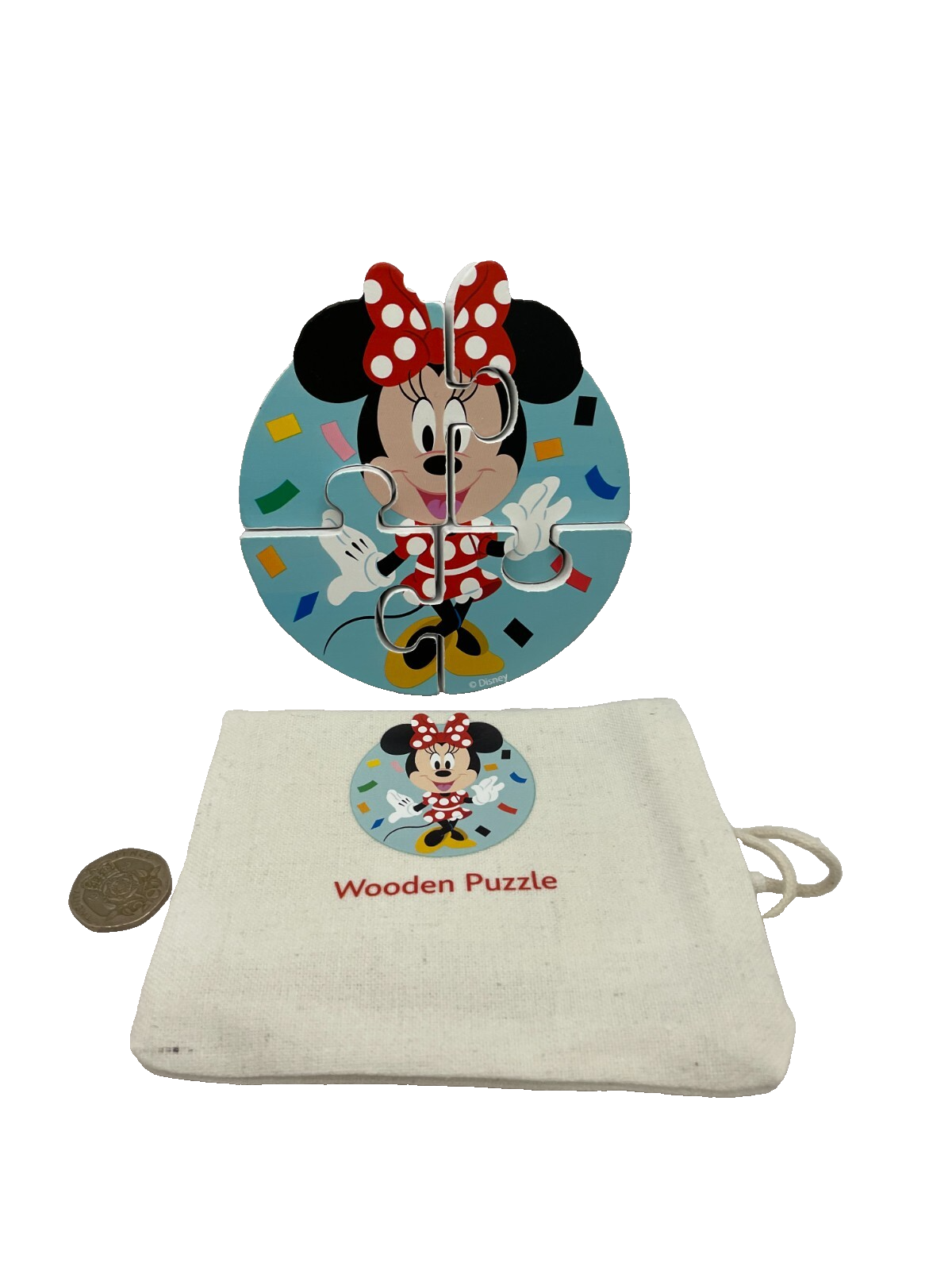 Wooden Toy Disney Minnie Mouse Chunky Puzzle Child's Toy Age 1 - 3 (R)