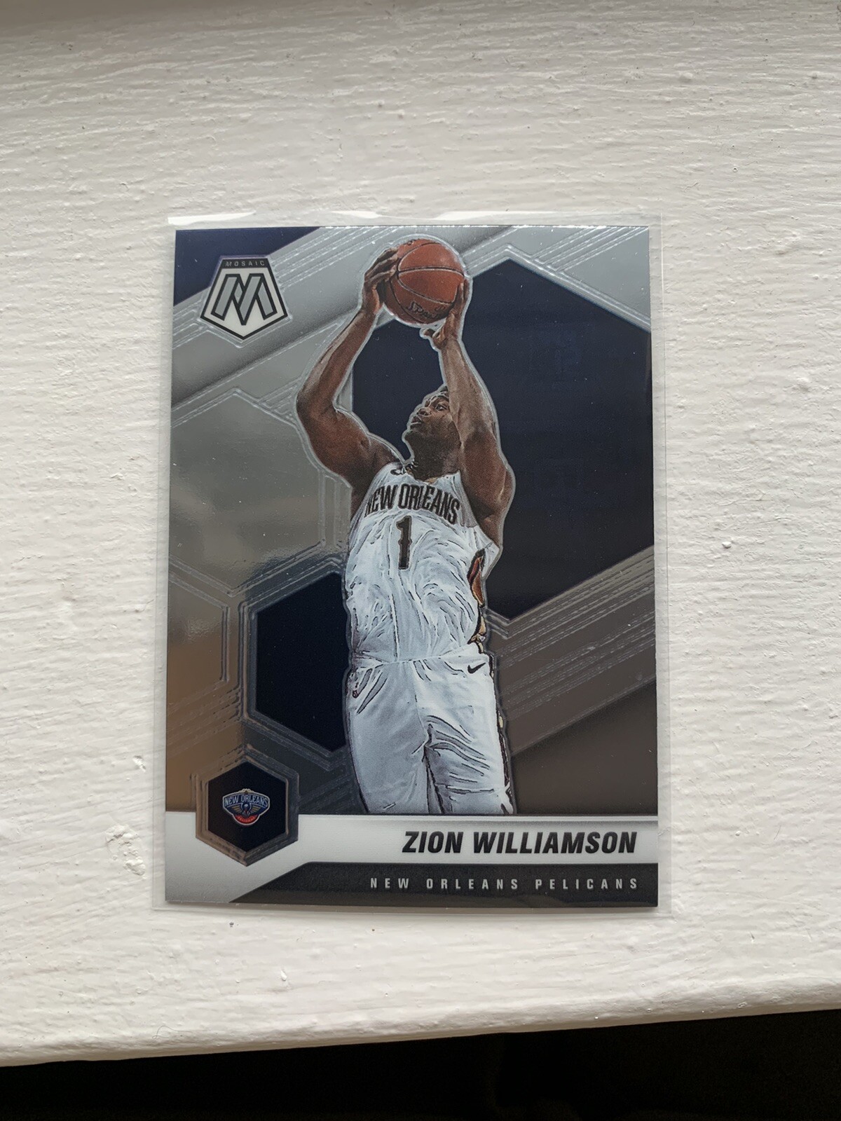 2020-21 Panini Mosaic Zion Williamson Base Card #49 Pelicans