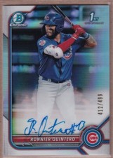 2022 Bowman Chrome Prospect Autographs Refractors #CPARQT Ronnier Quintero /499