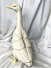 Vintage Large Primitive 16.25&rdquo; White Goose Country Farmhouse Figurine