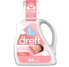 Dreft Stage 1 Newborn Liquid Laundry Detergent Hypoallergenic 64 Loads-92 Fl Oz