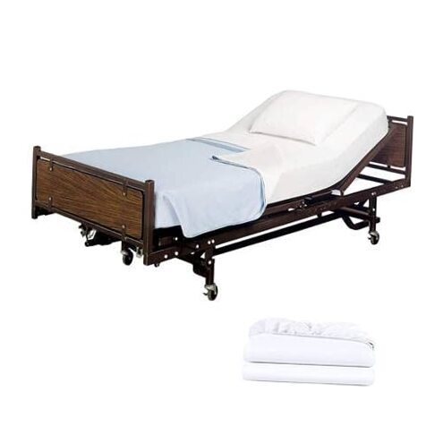 2 Pack Fitted Hospital Bed Sheets - Cotton Rich Soft Knitted Jersey 2 Per Pack