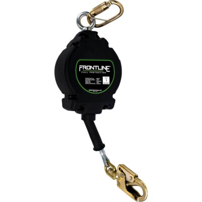 Frontline RPG30' Cable SRL with Steel Snap Hook End,3/16'' Galvanized Steel Cable