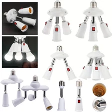 E26 E27 Light Bulb Socket Splitter Converter Adapter Stardand LED Lamp Base USA