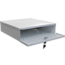 Heavy Duty 18" x 18" x 5" DVR Security Lock Box with Fan for CCTV Systems, White