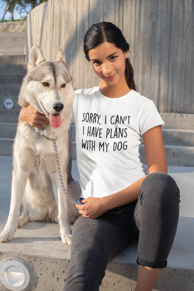Women's Funny Dog Lover T-Shirt - Say Hi To Your Dog For Me Sarcastic Novelty Tee