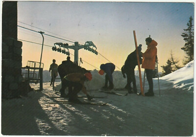 GAME OF LIGHTS ON THE SNOWS OF TRENTINO - SKIERS - SLUM - TRAVEL 1971 -42465