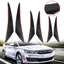 6x Car Front Bumper Flaps Splitter Lip Fins Body Spoiler Wing Canards Automotive