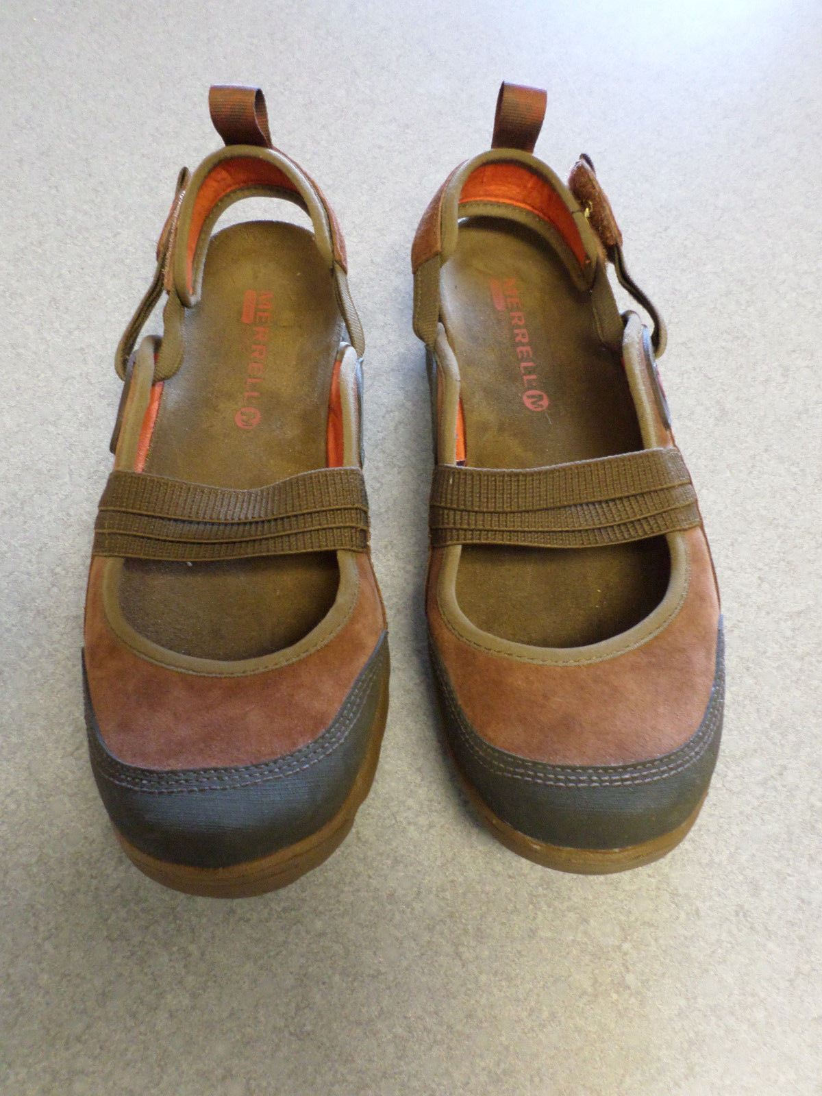 Sandali Merrell ""Tartoise Shell"" marrone pelle scamosciata Mary Jane donna 7 5