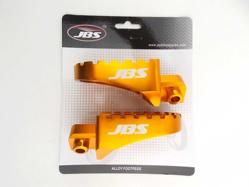 YAMAHA PW50 81-21 JBS GOLD CNC BILLET ALLOY FOOT PEG SET PAIR FOOTPEGS REST - Picture 2 of 6