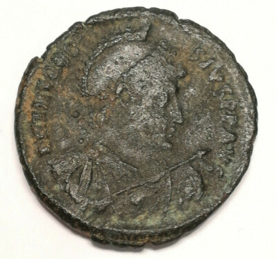 Römische Kaiserzeit: AE von Theodosius I, Schiff, 379-395 n.Chr. *ERHALTUNG*