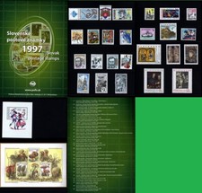 SLOVAQUIE MNH 1997 Année complète Nuef 25 timbres+2 Block Dossier Original Poste