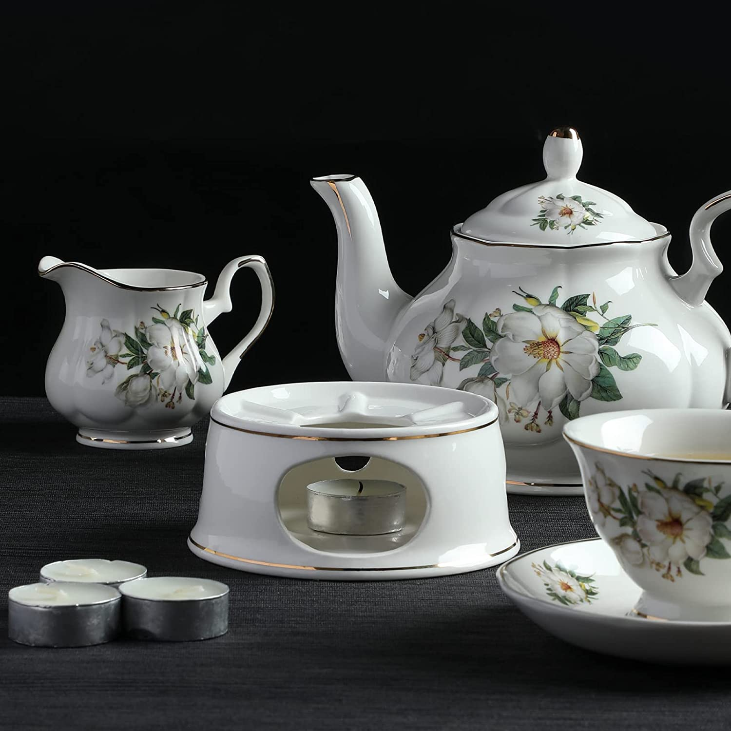 Teapot Warmers Ceramic Teapot Warmer Coffee and Milk Tea Warmer(Without