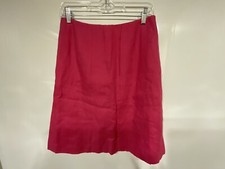 Talbots Irish Linen Flat Front Pink Lined Pencil Skirt. Women  s 8