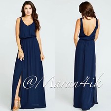 NWT Show Me Your Mumu Kendall Maxi Dress Rich Navy Blue Size S