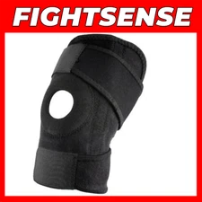 FIGHTSENSE New Wrap Around Knee Brace Support Adjustable Knee Open Patella Brace