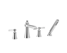 Moen Flara Chrome two-handle high arc roman tub faucet