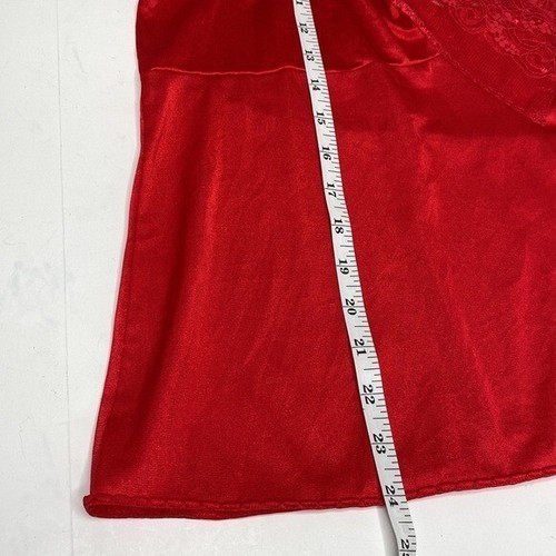 Vintage Red Lace & Satin Camisole Top Size 40 - Imagen 7 de 9