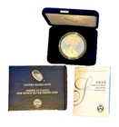 2020-W Proof $1 American Silver Eagle Box, OGP & COA
