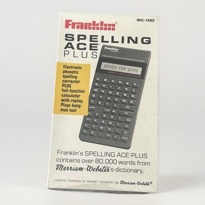 Vintage Franklin Electronics Spelling Ace Plus SC-100 Plus New Sealed NOS