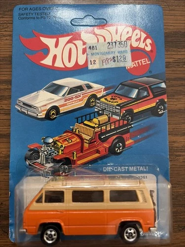 Vintage 1981 Hot Wheels Sunagon No. 3251 VW Camper Orange UNPUNCHED