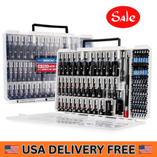 80 Piece Premium Magnetic Impact Nut Driver Set Metric  SAE with Socket Adapter