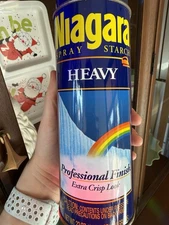 Vintage 80s Niagara Starch Spray Heavy Full Prop Decor Laundry Stranger Things