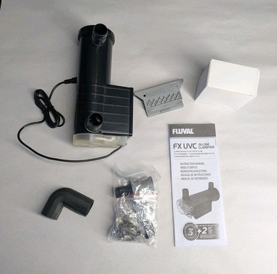 Fluval FX UVC 6-WATT In-Line Clarifier Compact Design- Up To 400 US GAL OPEN BOX