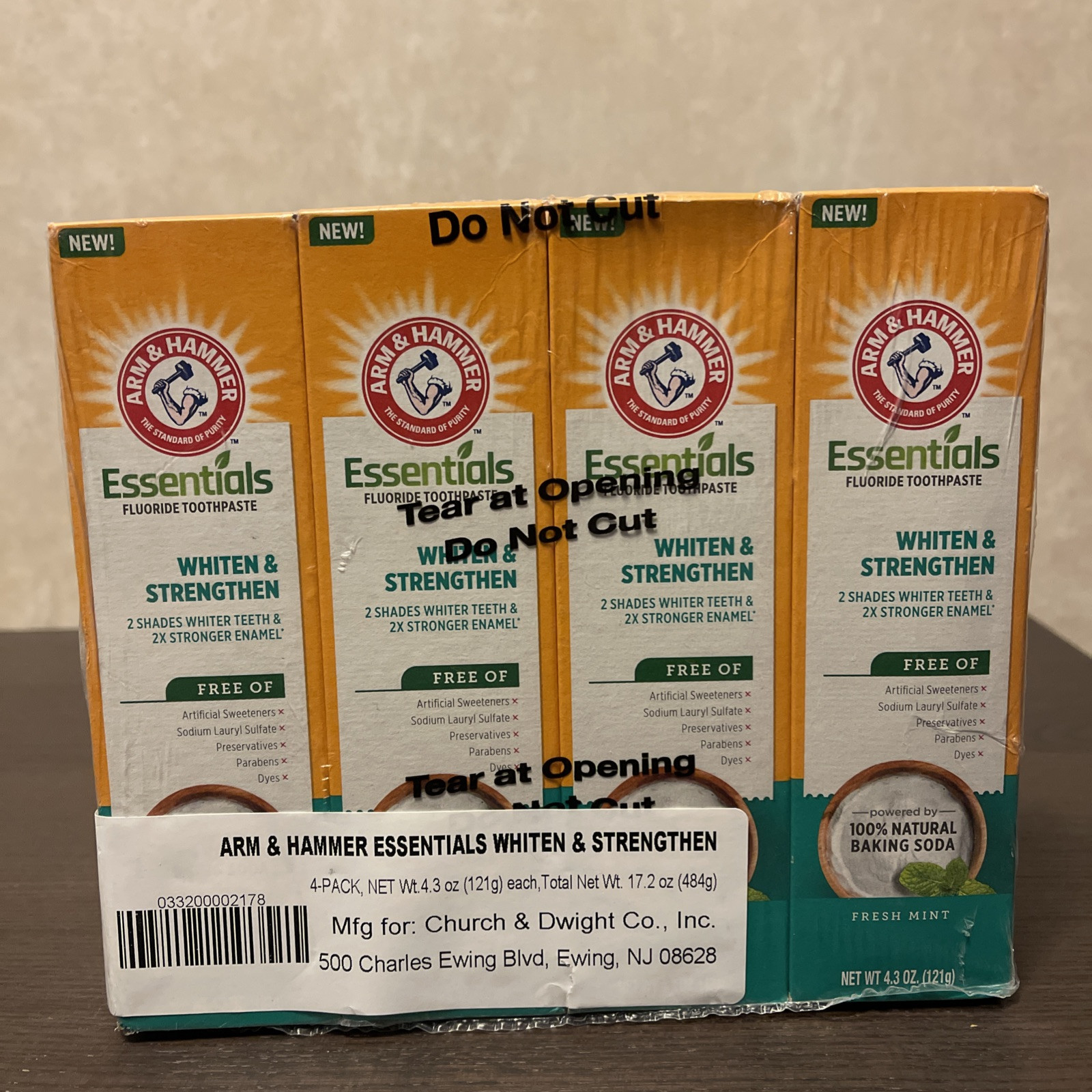 Essential Oils Infused Fluoride Toothpaste Trio - Baking Soda Whitening Formula-image