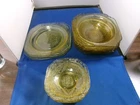 Federal Glass Plates  Madrid Amber Salad Plates 3, 5 Soup Bowls, 4 Desert Bowls