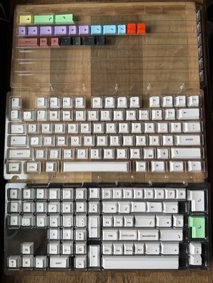DIY mechanical PBT keyboard keycaps white or ''Milk'' theme & tactile switches