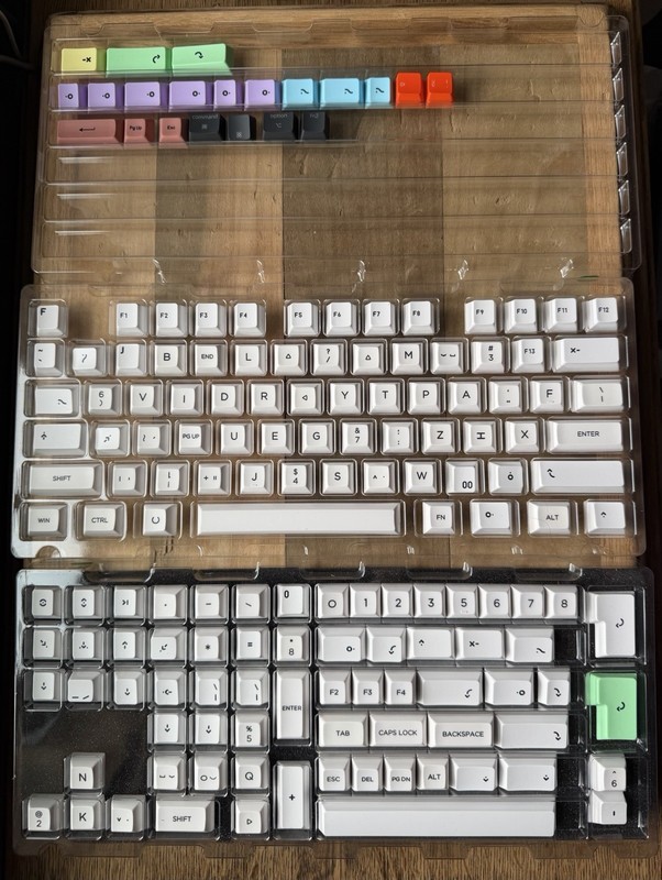 DIY mechanical PBT keyboard keycaps white or "Milk" theme & tactile switches