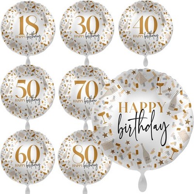 Folienballon Zahlen 18 30 40 50 60 Helium Luftballons Happy Birthday Geburtstag