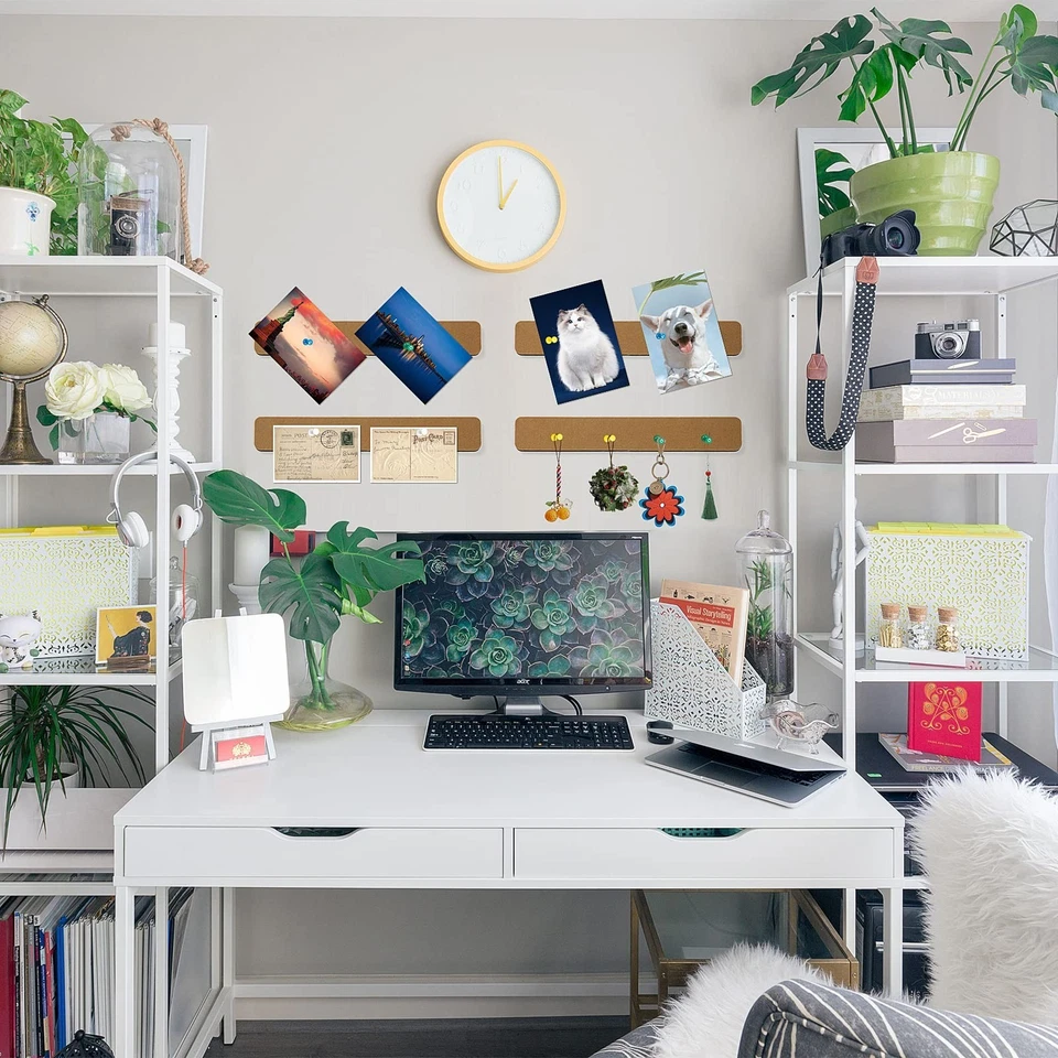 Felt Pin Board Bar Strips Bulletin Board for Bedrooms Offices Home Wall Decor... - Image 4 of 4