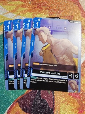 Yazan Gable Gundam TCG GD03-086 x4 Common Steel Requiem playset