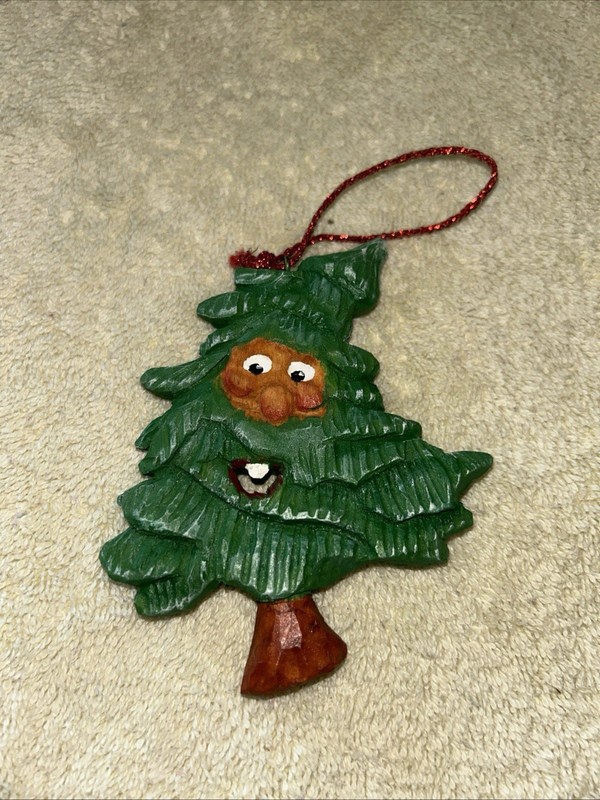 Santa Face Christmas Tree Ornament Resin