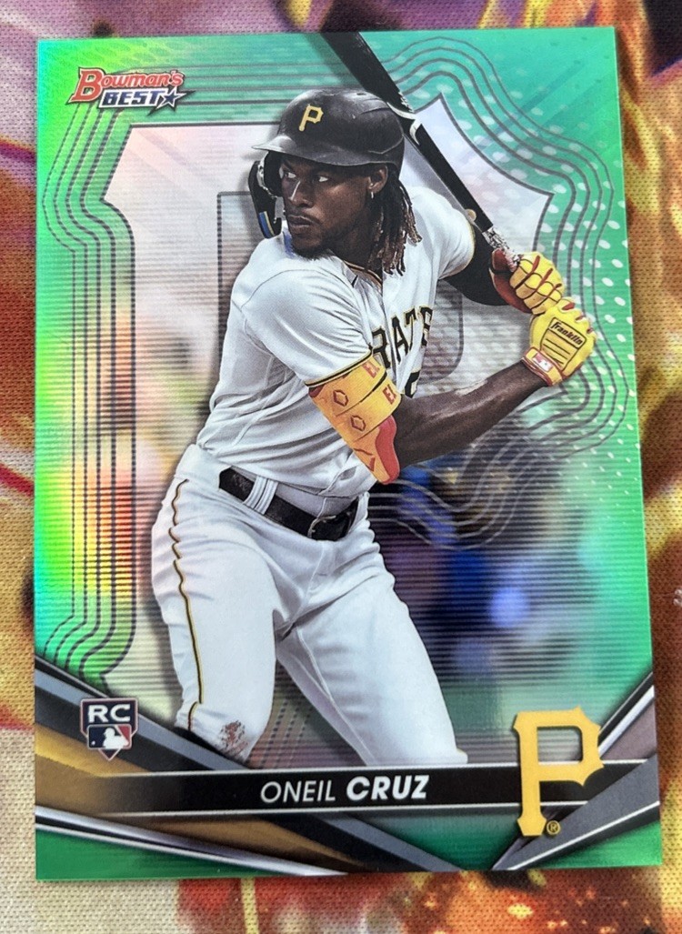 2022 Bowman's Best Oneil Cruz RC Green Refractor 73/99 Rookie #36 Pirates