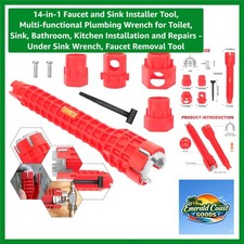 14-in-1 Faucet and Sink Installer Tool, Multi-functional Plumbing Wrench for ...