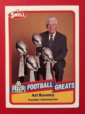 1989 Swell Art Rooney #35 Football Card NFL HOF Vintage Pittsburgh Steelers