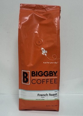 BIGGBY COFFEE FRENCH ROAST FLAVOR GROUND DARK ROAST BLEND LEVEL 4 PACK NEW FRESH