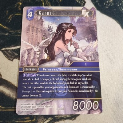 ファイナルファンタジー　TCG FF TCG ガーネット　28-098H Final Fantasy TCG Dreamlike Oceans Garnet EX 28-098H | eBay